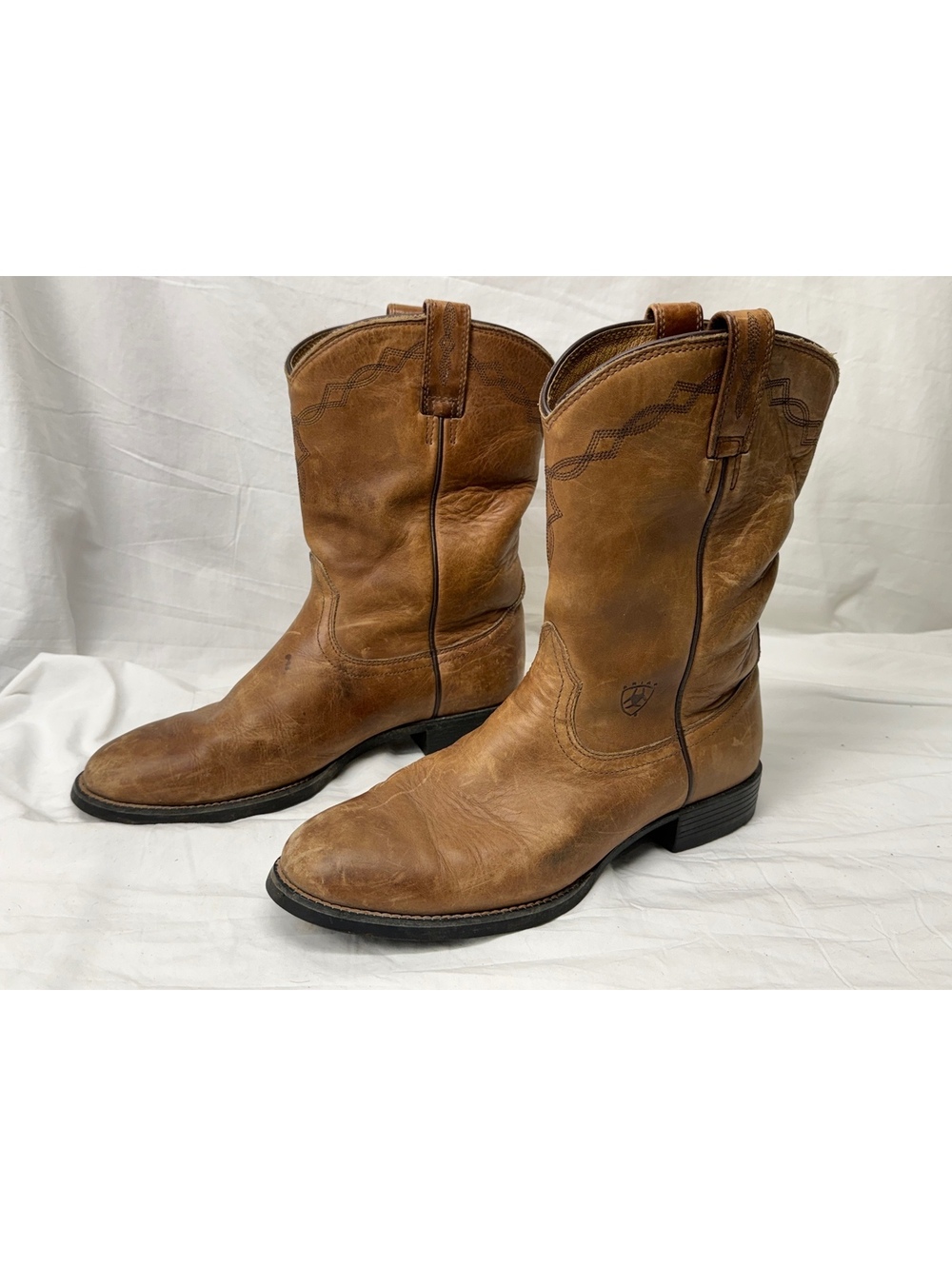 Ariat Men's Brown Leather Western Cowboy Boots Size 10B